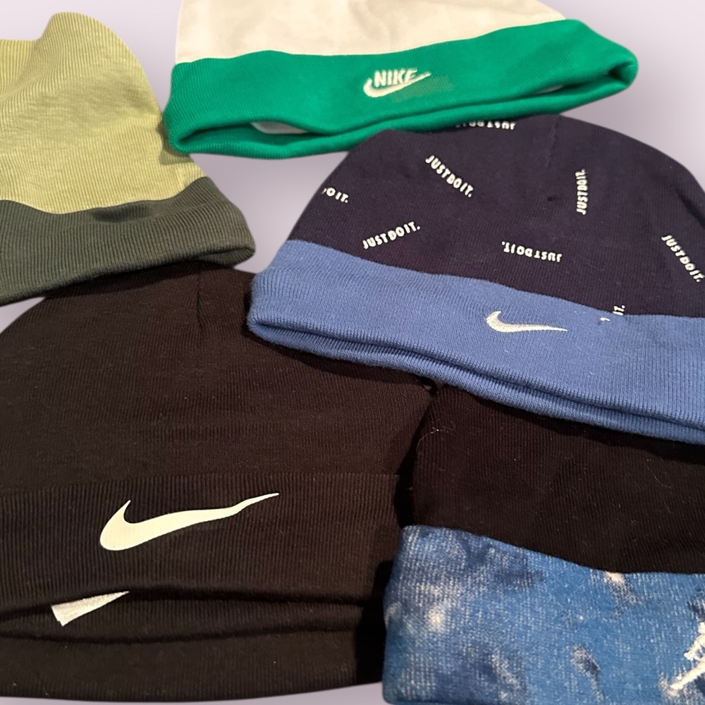 Nike Baby Hat and Bootie Set - 9 Hats And 6 Pairs of Socks Sz Newborn to 6 Mon - Picture 7 of 8
